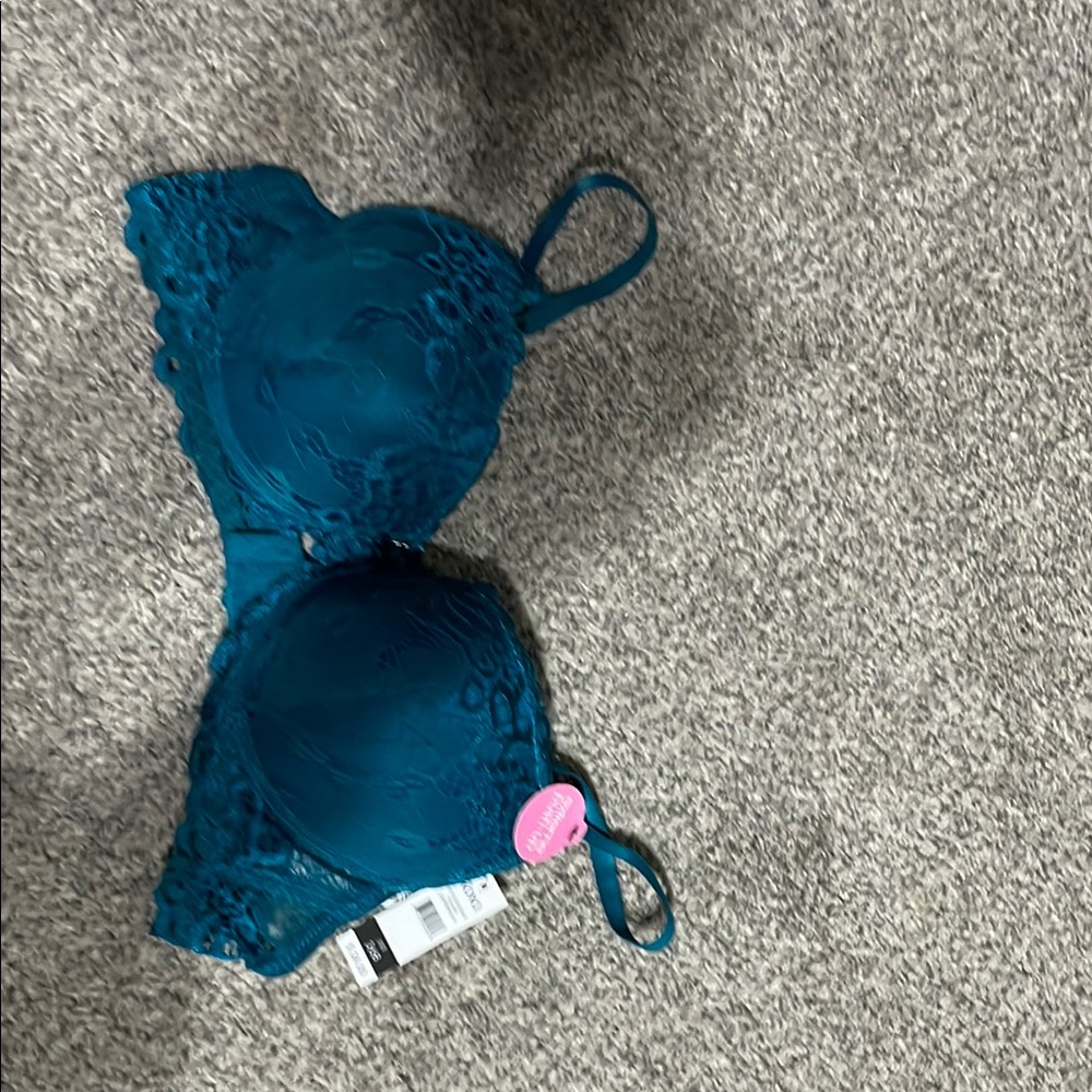 Teal Lace Underwire Bra
